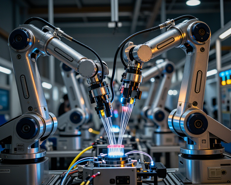 Futuristic Physical AI Manufacturing