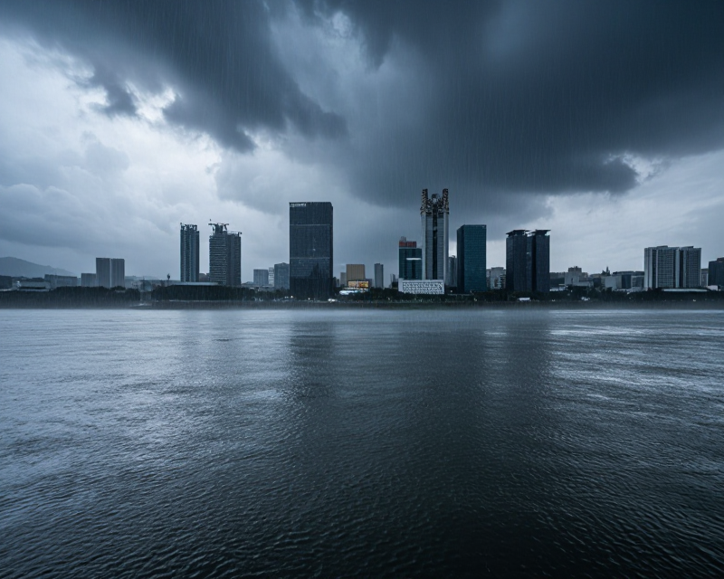 Monsoon Rain over Han River