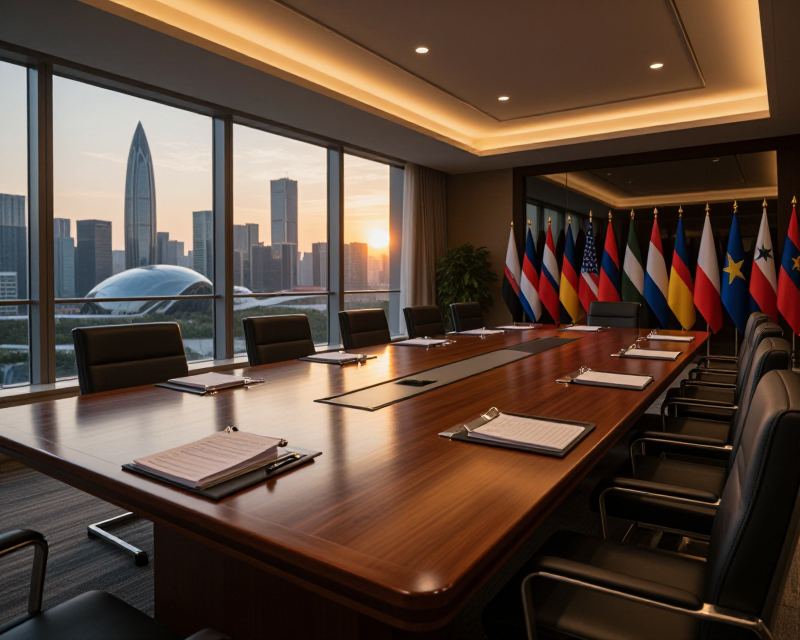 Diplomatic Summit Atmosphere